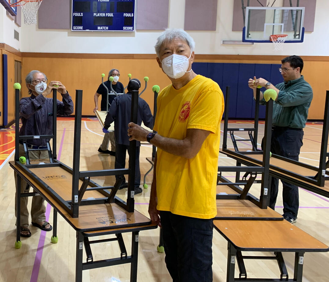 Tracy front, John in back